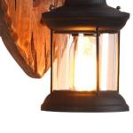 Antik Retro Vintage Industriell Holz Wandleuchte Wand Lampe Wandleuchter Licht Industrie Wandlampe Flur Schlafzimmer Treppen AußEn Garten Beleuchtung Rustikal Aussen Leuchte (150x