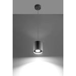 Orbis hanglamp met cilindrische kap - plafondlamp woonkamer eetkamer lamp - lamp keuken en hal gemaakt van aluminium in wit 10 x 10 x 110 cm