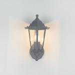 Buitenlamp voor aan de muur, glas, aluminium, donkergrijs, IP44, terras, hoogte: 36 cm, E27, staande nostalgische wandlantaarn, tuin Paris