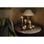 Spaas Stompkaars rustieke stomp kaars meerdere kleuren - in voordeelverpakking, mooi cadeau voor Kerstmis), rustieke look (6,8 cm Ø x 13 cm hoog, taupe)