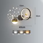 Wandlamp, led, dimbaar, voor de kinderkamer, moderne slaapkamer, bedlamp, sterrenhemm, astronaut, nachtlampje, 30 W, voor woonkamer, hal, restaurant, trap, kinderkamerlamp