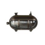 Buitenlamp muur maritiem zwart antiek massief messing glas IP64 B: 21 cm H: 13 cm E27 wandlamp tuinlamp scheepslamp