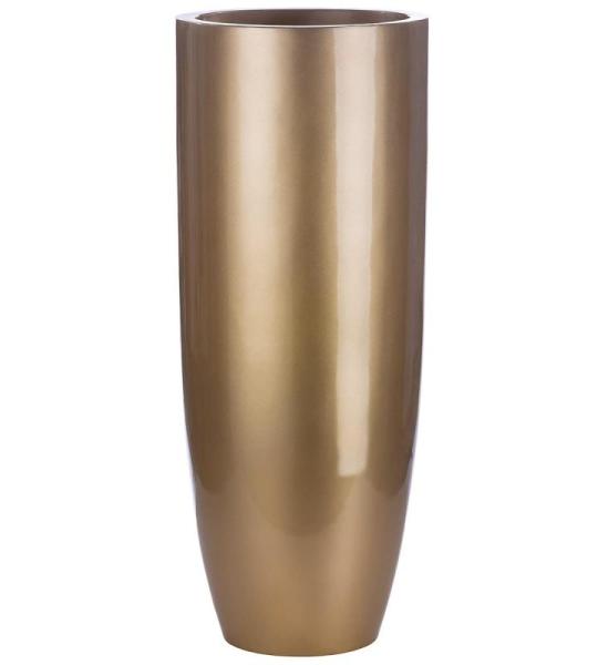 Casablanca Plantenpot Plastic Plantenpot - Pot voor bloemen - Decoratie en Cadeau Verjaardag Moederdag - Kleur: Goud Hoogte 92 cm
