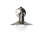 Buitenwandlamp metaal kunst glas in zilver IP44 tuinterras B: 24 cm E27 Rustiek Maritiem buitenwandlamp balkon OSLO