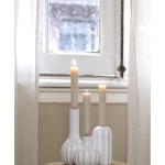 Set van 4 rustieke staafkaarsen, hoogte: 24 cm, diameter: 3,4 cm, 24 uur brandduur, dikke kaarsen, dinerkaarsen, tafelkaarsen, kerkkaarsen, kleur: greige