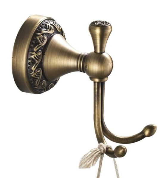 Handdoekhaak antiek, kledinghaak messing, garderobehaken handdoekhouder rustiek retro met boren wandmontage landhuisstijl nostalgie voor douche
