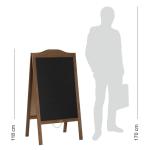 WATERDICHT rustiek handgemaakt houten krijtbord, klantenstopper, standaard krijtbord (120 x 60 cm), tweezijdig bord, reclamebord, reclamestandaard, trottoirstandaard