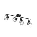 E14 Plafondspot 2 Lampen, e14 led vintage Spot light 350 ° Draaibare plafondspot, Metalen LED plafondlamp zwart voor Binnen Hal Woonkamer Winkel Slaapkamer keuken