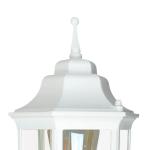 Aluminium wandlamp buiten wit rustiek glas E27 H: 38cm IP44 buitenlamp binnenplaats tuin balkon terras