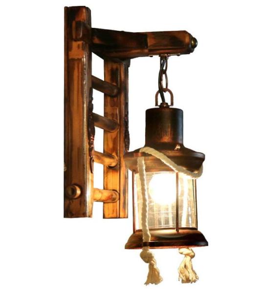 Houten retro verlichting rustieke woonkamer wandlamp slaapkamer muur eenvoudige creatieve wandlamp vintage antiek nostalgie interieur design wandlamp