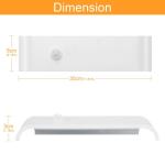 LED wandlamp binnen met bewegingssensor wandlamp wit up down licht wandverlichting warm wit trapverlichting 16W IP44 ganglampen voor woonkamer slaapkamer gang van aluminium