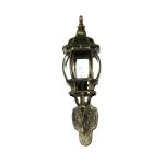 Brest Buitenlamp voor aan de muur, aluminium en glas, in antiek goud, IP23, terras, tuin, B: 15,5 cm, E27, rustieke lantaarn, buitenwandlamp, balkon