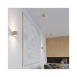 Orbis Downlight wandlamp met cilindrische kap - wandlamp woonkamer eetkamer lamp - lamp keuken en hal gemaakt van natuurlijk hout 10 x 12 x 10 cm