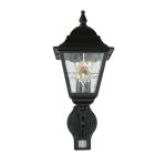 XL buitenwandlamp met bewegingsmelder Norfolk metaal zwart premium IP43 H: 47 cm terras huismuur buitenlamp wandlamp sensor antiek rustiek