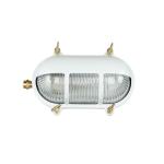 Wandlamp buiten wit van messing ribbelglas IP64 roestvrij E27 B: 21 cm maritiem buitenlamp wandlamp huis binnenplaats tuin