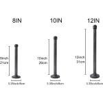 LINKPIPES Plankhouder, 4-pack zwevende plankhouders, rustieke wandmontage, industriële buis rek heavy duty support hardware voor hout (12 inch, zwart-grijs)