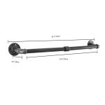 Rohr Handtuch Bar Wand montiert Industriehandtuch Rack Halter Rustikale Heavy Duty Badezimmer Hardware (24 inch, Schwarz Grau)