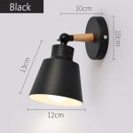 1 stuk wandlamp verstelbare wandlamp van metaal in zwart, E27-fitting, max 60 watt, wandspot in retro/vintage design, geschikt voor LED-lampen, kinderkamer, werkkamer