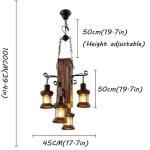 Retro hanglamp loft bar industriële hanglamp creatieve persoonlijkheid woonkamer hout in hoogte verstelbaar E27 industriële hanglamp voor eetkamer woonkamer keuken café