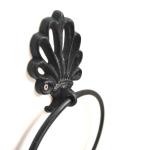 Antiek Bad Accessoires Set gietijzeren toiletrolhouder handdoekring Rustieke badkamer muur gemonteerd