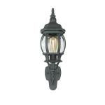 Brest Wandlamp voor buiten, aluminium en glas, grijs, IP23, tuin, ingang, hoogte: 54 cm, E27 lantaarn, nostalgisch, rustiek