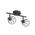 E14 Plafondspot 2 Lampen, e14 led vintage Spot light 350 ° Draaibare plafondspot, Metalen LED plafondlamp zwart voor Binnen Hal Woonkamer Winkel Slaapkamer keuken