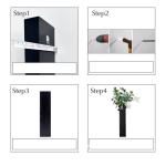 Wandvaas van hout, wanddecoratie van hout, zakvaas van hout, wandplantenhouder voor woonkamer