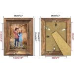 Rustieke fotolijst, 10 x 15 cm, set van 2, wand- en tafelfotolijst, bruin
