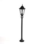 Weglamp met bewegingsmelder BRISTOL glas aluminium zwart H: 120cm E27 IP44 paal licht buiten tuin
