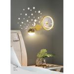 30 W led-wandlamp voor kinderkamer, dimbaar, creatieve wandlamp voor jongens en meisjes, kamerlamp, modern nachtlampje, sterrenhemm, astronaut, nachtlampje, 30 W, binnenwandverlich