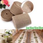 Jute Lint 10 cm Breed, Jute Lint Rol Naturel, Jute Inpakstrips voor Feest Decoratief DIY Knutselen Kunst Kerstdecoratie Linnen Lint Breed (100 mm)