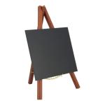 Tafel krijtborden met schildersezel van gelakt hout, mahonie, in 3-delige set, elk ca. 15 x 26 x 1,5 cm groot
