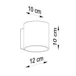 Orbis Downlight Wandlamp | Modern ontwerp met cilindrische vorm | Gemaakt van aluminium met 1 vervangbare G9-lamp | Grijs, 10 x 12 x 10 cm