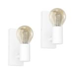 Wandlamp, E27, vintage, industrieel, draaibaar, retro, van metaal, wandlamp, voor trap, hal, slaapkamer, woonkamer, keuken, wit, lamp niet inbegrepen