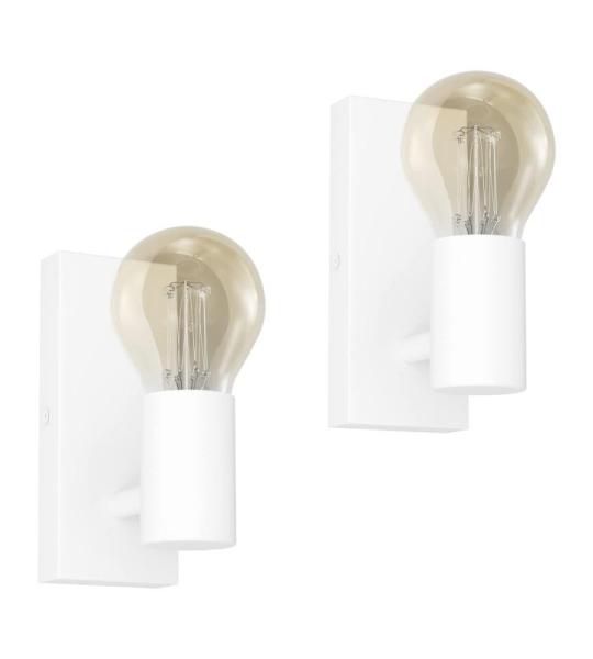 Wandlamp, E27, vintage, industrieel, draaibaar, retro, van metaal, wandlamp, voor trap, hal, slaapkamer, woonkamer, keuken, wit, lamp niet inbegrepen