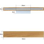 Led-wandlamp voor binnen, 52 cm, hout, moderne hallamp, up en down, 17 W, indirect 3000 K, warmwit, wandverlichting voor woonkamer, slaapkamer, hal, trappenhuis