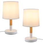 Bedlampje set van 2 tafellamp woonkamer - houten tafellamp E27 fitting bedlamp slaapkamer wit landhuisstijl bedlampje nachtkastje modern voor eetkamer landhuis restaurant