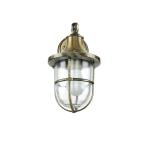 Wandlamp voor buiten, echt messing, antiek, IP64, maritiem, weerbestendig, buitenlamp, balkon, buiten, voordeur, terras, binnenplaats, scheepslamp, buitenlamp