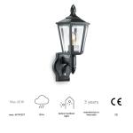 buitenlamp L 15 zwart, klassieke buitenwandlamp, lantaarn, max. 60 W, E27, buitenlamp zonder bewegingsmelder