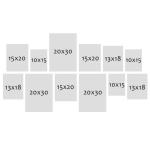 Fotolijsten set van 12 houten lijsten in eiken-look, rustiek houten frame, strandhuis, Made in Germany, echt glas, om op te hangen, extra accessoires, drijfhoutlook met een vleugje