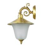 Buitenwandlamp echt messing glas wit maritiem klassiek antiek H: 30cm E14 voor tuin terras huis entree buitenlamp wandlamp buitenlamp tuin