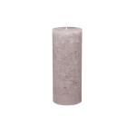 Macon rustieke stompkaars, verschillende kleuren en maten, kaarsen, antiek, 100% paraffine, lange brandduur (taupe, 25 x 10 cm)