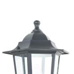 Buitenlamp voor aan de muur, glas, aluminium, donkergrijs, IP44, terras, hoogte: 36 cm, E27, staande nostalgische wandlantaarn, tuin Paris