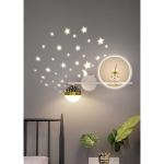 Led-wandlamp, dimbaar, kinderkamer, moderne kinderslaapkamer, bedlamp, creatief jongensmeisje, kamerlamp, sterrenhemel, astronaut, nachtlampje, 30 W, voor binnen