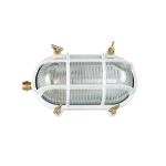 Buitenwandlamp van messing wit golvend glas IP64 weerbestendig solide maritim E27 buitenlamp balkon voordeur binnenplaats terras buiten