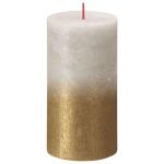 Rustikale Kerze 130/68 grau/gold