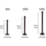 Regal Halterung, 4-Pack schwimmende Regal Halterung Rustikale Wand montiert, industrielle Rohr Regal Regal Heavy Duty Support Hardware für Holz (8",Bronze)
