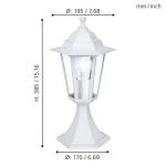 22466 LATERNA 4 sokkellamp gegoten aluminium E27,wit