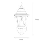 Elegante buitenlamp wand aluminium IP44 E27 in zwart koper TIROL wandlamp buiten tuinhuis
