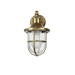Wandlamp messing, buitenlamp maritiem, scheepslamp, rustiek, nostalgisch, IP64, H: 27 cm, E27, buitenverlichting tuin, buitenwandlamp balkon